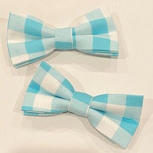 Pet Bowtie in Light Blue Plaid